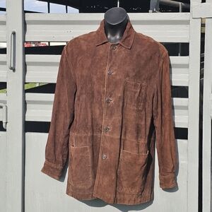 Vintage Leather Suede Chore Coat